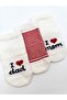 3-Piece Baby Socks / Newborn Mom Dad Socks Combed Cotton - 4