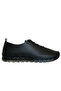 Black Leather Women's Casual Shoes