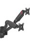 Go-5008 Economy Spring-Assisted Wall Mount Dual Monitor Arm for Gaming and Office Use, 17" - 32"