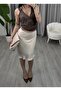Mykonos Lined Skirt Beige - 2
