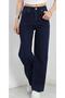 New Season High Waist Recovery-Friendly Flexible Loose-Fitting Women's Navy Blue Palazzo Jeans - 3