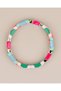 Porcelain Coated Three Color Triangle Elastic Bracelet - 6