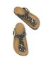 Nashira Mina Women's Flip Flops 0012605 Matte Black - 3