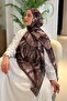 شال ناعم بنمط فرشاة باللون البني - 3