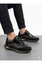 Men's Black Genuine Leather Orthopedic Balloon Sole Casual Sneaker Shoes - 2