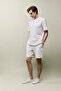 Regular Fit Elastic Waist Above Knee Ecru Shorts G7255Ax26Sm - 2