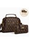 Women's Long Strap Hand and Shoulder Bag with Mini Wallet, Zipper, Card Holder and Coin Compartment