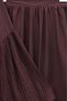Pleated Jacquard Seersucker Skirt Top and Bottom Set - Burgundy - 2