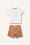 100% Cotton Printed Short Sleeve Top Shorts Bottom 2-Piece Pajama Set Baby Boy H5395A526Hs - 3