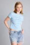 100% Cotton Fitted Crew Neck Printed Ribbed Short Sleeve T-Shirt H6968Ax26Sm - 3