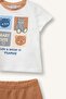 100% Cotton Printed Short Sleeve Top Shorts Bottom 2-Piece Pajama Set Baby Boy H5395A526Hs - 2