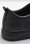 7466 Orthopedic Sole Genuine Leather Black Men's Shoes - Light Sole Lace-Up Men's Sports Shoes - 7