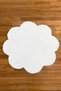 Plush White Daisy Furry Soft Washable Non-Slip Base Carpet Runner Bedroom Bathroom Without Overlock - 3