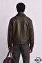 Zra model boxy fit old money culture four seasons trend men's leather jacket coat - 4
