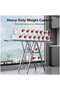 Folding Clothes Dryer Clothes Drying Rack with 4 Shoe Holder, Foldable 3-Tier Laundry Hanger - 4