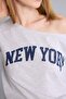 Loose Fit Boat Neck Printed T-Shirt H5166Ax26Sm - 8