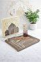 Kabe Embroidered Luxury Velvet Prayer Rug, Zikirmatik, Pearl Prayer Beads, Special Perfume 150 ml - Gift Set in Box