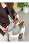 Gray Skin Genuine Leather (Raisa) Women's Shoes - 7