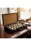 Watch Case for 24 Watches - Diplomat Series Premium Alcantara Leather Collection Box - Dark Brown