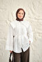 Women's Sailor Collar Waist Tie Shirt White