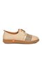 Beige Genuine Leather Lightweight Flexible Women's Casual Shoes 2087 Z - 3