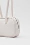 Beau Scarf Detailed Baguette Bag Cream - 5