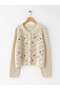 Embroidered Romantic Cardigan for Women Dark Sand