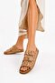 Women's Silvery Double Buckle Non-Slip Sole Comfortable Slippers - 3