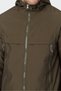 Men's Khaki Hooded Thin Seasonal Lined Windbreaker Zippered Casual Sports Jacket - 4