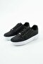 Stitched Black and White Men's Sneakers - 6