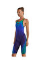 Tyr Women's Racing Swimsuit Venzo Phantom Open Back Royal Lime Black - 3