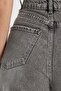 Women's Relax Fit Comfortable Cut 100% Cotton Wide Leg Gray Jean Denim Trousers with Pockets - 5