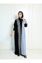 عباية كريب اسود وكم استرتش - 6