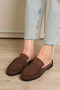 Brown Suede Loafer Slippers Hand-Sewn Non-Slip Sole Comfortable for Daily Use