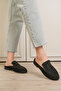 Black Suede Loafer Slippers Hand-Sewn Anti-Slip Sole Comfortable for Daily Use - 6