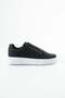 Stitched Black and White Men's Sneakers - 5