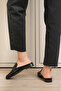 Black Patent Leather Loafer Slippers Hand-Sewn Anti-Slip Sole Comfortable for Daily Use - 4