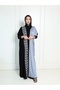 عباية كريب اسود وكم استرتش - 4