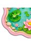 Sdt Water Lily Flowered Frog Patterned Pink Children's Room Woven Base Decorative Carpet Sdt856 - 5