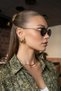 Cartiess Unisex Ellipse Black Gold Framed Ultra Light Uv400 Filtered Sunglasses - 2