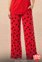 Women's Viscose Pajama Set Heart Patterned Short Sleeve V-Neck Comfortable Fit Summer Top and Bottom Set M-L-Xl Size 12675 - 5