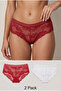 Women's Multicolor Lace Panty 2pcs with Waist Elastic Design - 3