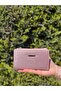 Sparkling Pink Leather Women's Wallet with Gold Detail - 2