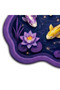 Sdt Night Glowing Koi Fish and Lotus Flowers Purple Woven Base Decorative Carpet Sdt847 - 6