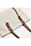 Women's Tan Color Canvas Handbag - 3