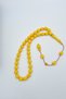 Yellow Almond Cut Fire Amber 33-Piece Prayer Beads – Handcrafted Shiny Collectible Special Series - 6