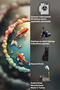 Sdt Colorful Koi Fish and Natural Pond Pattern Woven Base Decorative Carpet Sdt848 - 6