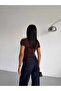 Women's Bitter Brown Off-Shoulder Buckled Sandy Fabric Blouse - 3