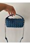 Denim Chain Strap Women's Bag Staple Detailed Mini Shoulder Bag Stylish Small Size Daily Bag Black White Gold Denim - 2