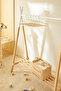6 Pieces Matte Mint Wooden Supported Metal Children's Clothes Hangers 18X32X0.3